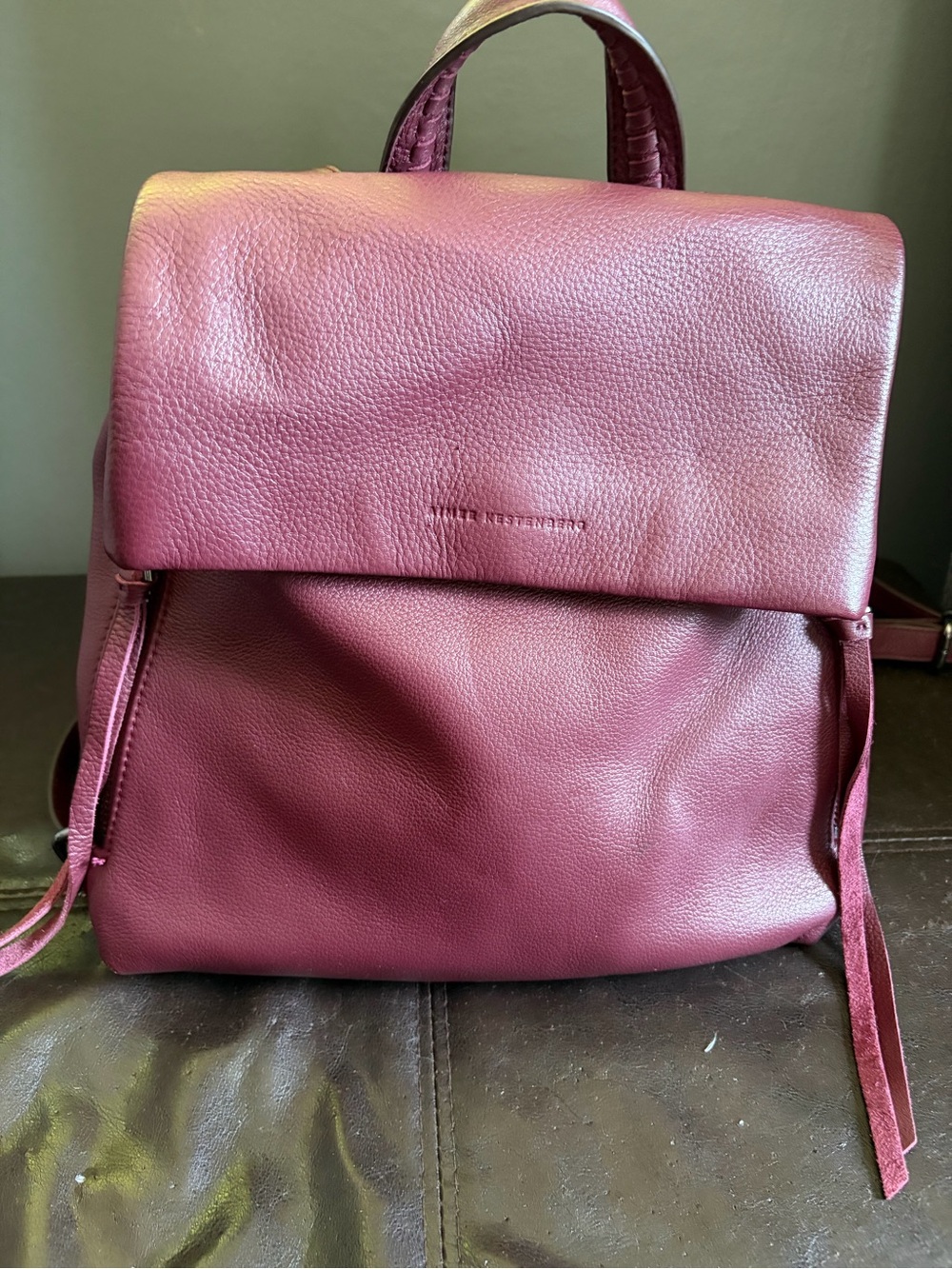 Aimee Kestenberg Leather Backpack - Wine